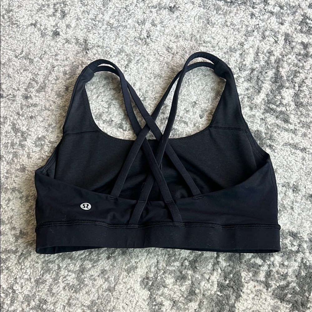 Lululemon Black Racerback Sports Bra Medium Support